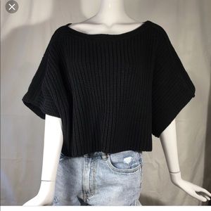 Moth ribbed crop sweater
